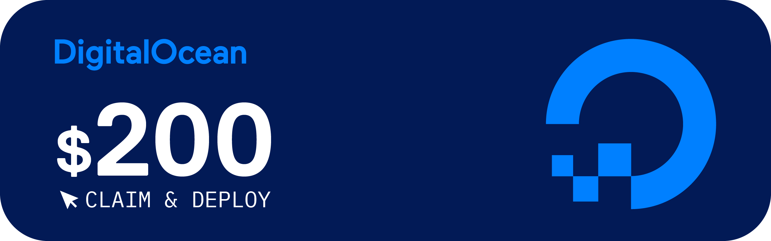 For those interested, you can benefit from a $200 DigitalOcean credit using the following referral link: