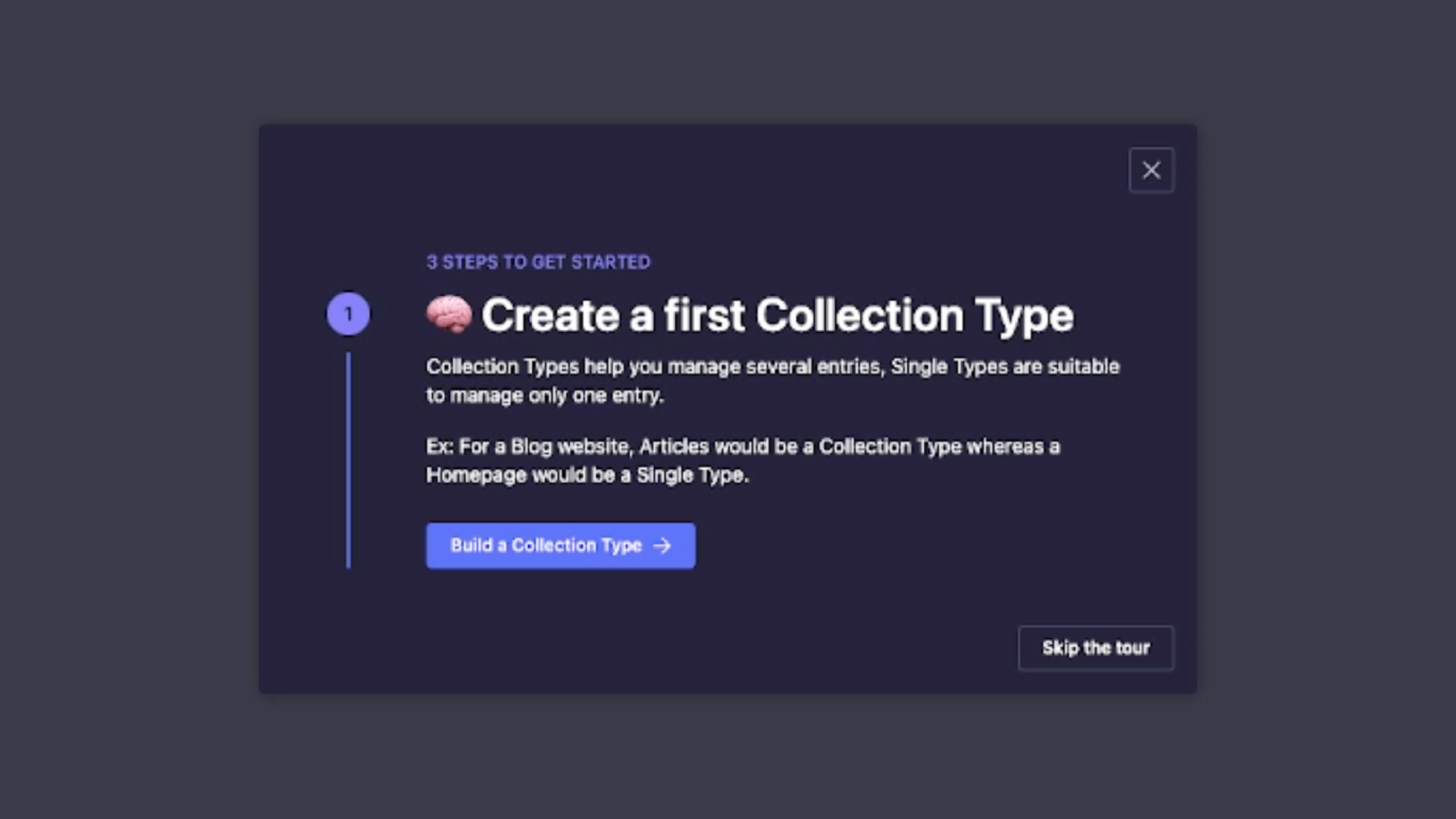 After logging in, you can proceed to establish your first data collection and create your inaugural record.