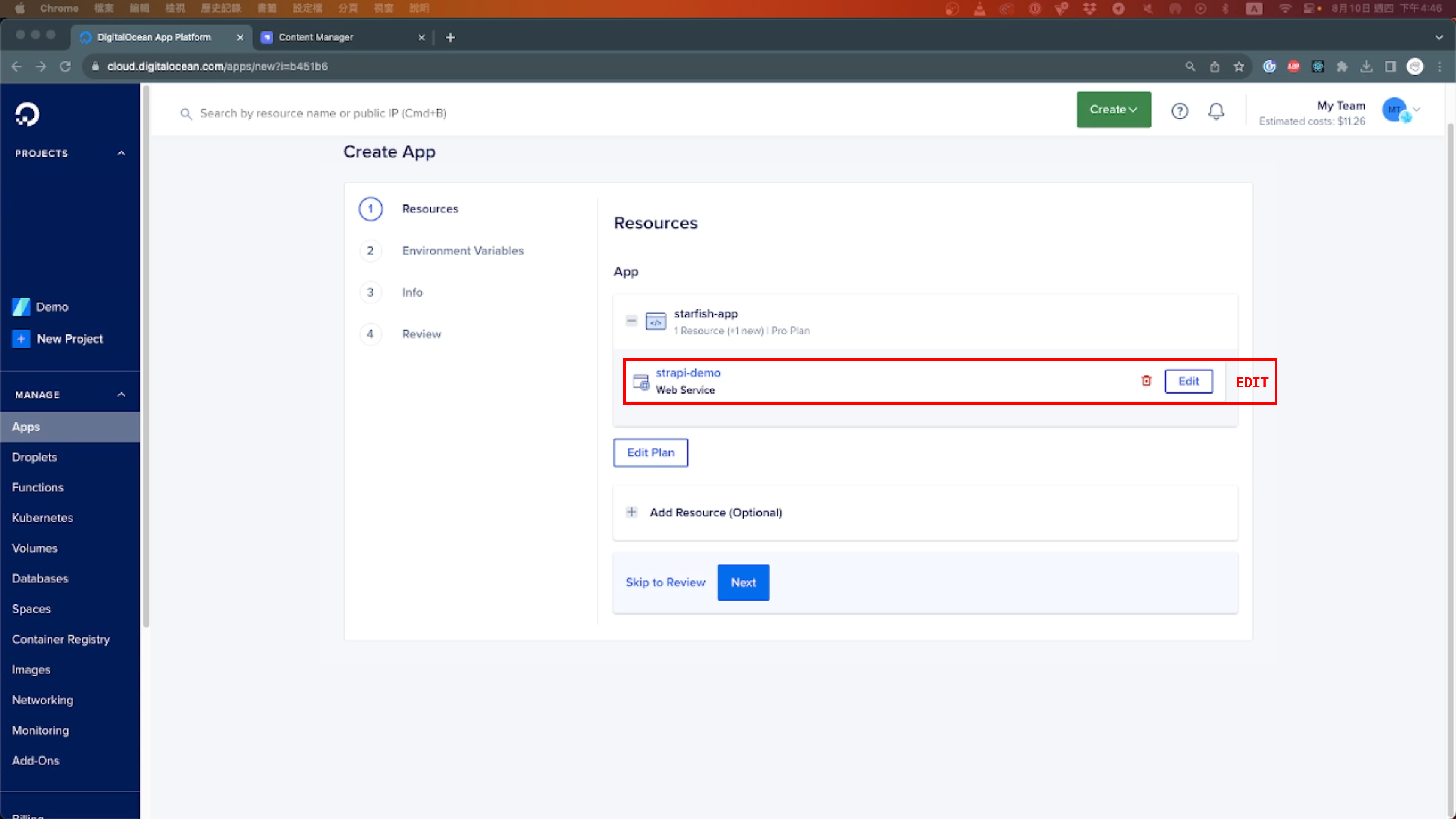 Adjust your Strapi App settings